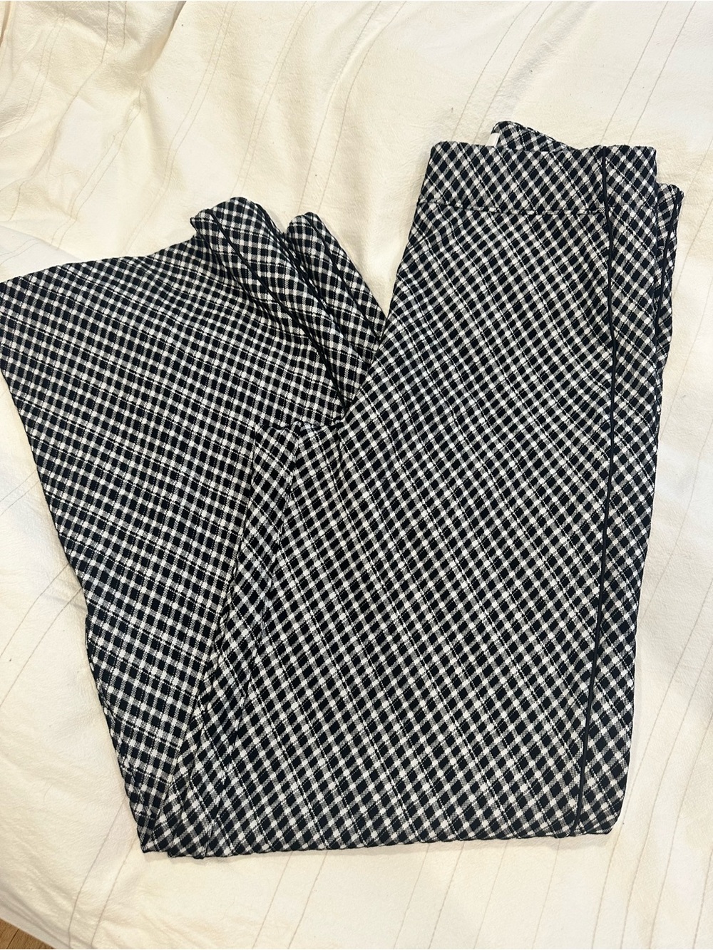 Spanx Black & White Checkered Dress Pants